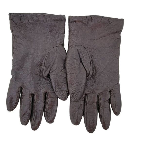 Vintage Fownes Womens Genuine Leather Gloves Cashmere Lined Small - Picture 2 of 5